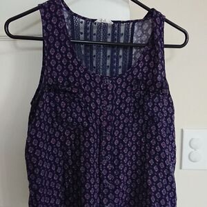 Mine brand - Printed Geo Embroidered sleeveless Tank Top size M